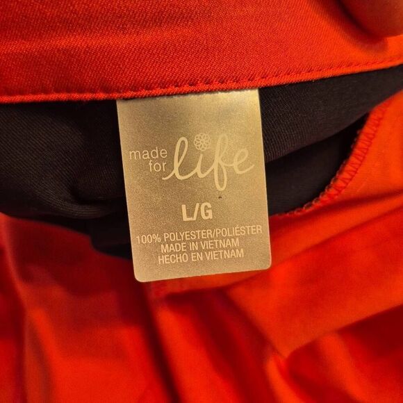 Made for Life Women's Zip Front Coral & Navy Polyester Jacket w Pockets - Picture 10 of 10